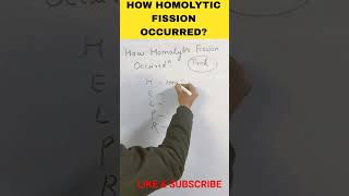 HOW HOMOLYTIC FISSION OCCURRED HOMOLYTIC FISSIONchemistry cbse shorts neet [upl. by Carrington254]