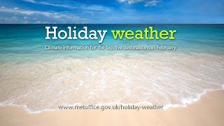 February holiday weather  Turkey Spain Cyprus Egypt Canary Islands [upl. by Sorgalim]