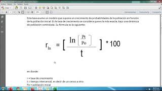 Tasa crecimiento logaritmico [upl. by Enomys183]