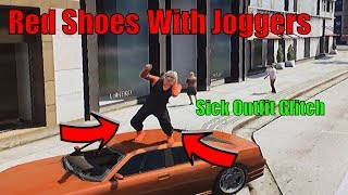 GTA 5 Online How to get the Red Shoes with the Joggers GlitchPS3Xbox360 [upl. by Hescock]