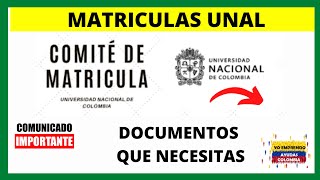 ✅MATRICULA UNIVERSIDAD NACIONAL VER DOCUMENTOS A ENVIAR [upl. by Oilalue]