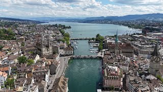 Zürich Switzerland 🇨🇭 4K Drone Footage [upl. by Aggie138]