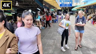 Cambodia Trip 4K Walk Enjoying Virtual Tour Phnom Penh Tourist Market [upl. by Bandler168]