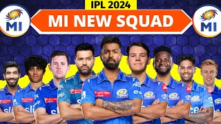 IPL 2024  Mumbai Indians Team Full Squad  MI New Squad 2024  MI Team Players List 2024 [upl. by Ellehcyar]