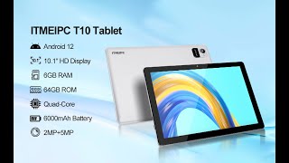 ITMEIPC T10 10 inch Tablet Android 12 Tablets [upl. by Sert]