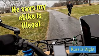 He Says quotThose Vehicles Are Illegalquot  He Doesnt Like Ebikes [upl. by Ymmaj711]