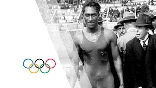 quotFather of Surfingquot Duke Kahanamoku Wins Olympic Gold  Antwerp 1920 Olympic Games [upl. by Cybill]