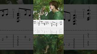 Greensleeves Classical Guitar Tab [upl. by Einnod]