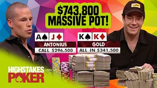 Jamie Gold vs Patrik Antonius EPIC Clash  High Stakes Poker [upl. by Tedda724]