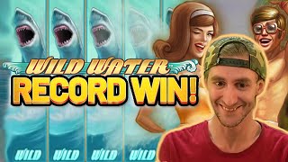 RECORD WIN WILD WATER BIG WIN  €5 BONUS ON CASINO SLOT FROM NETENT [upl. by Ahsial]