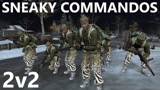 CoH2 2v2  SNEAKY COMMANDOS [upl. by Layor]