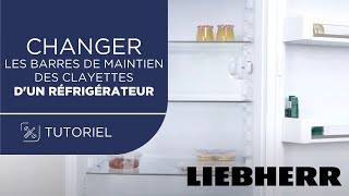 Remplacer la barre de maintien dune tabletteclayette en verre dun réfrigérateur Liebherr [upl. by Shotton]