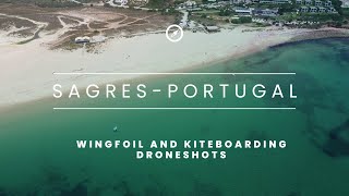 Wingfoil and Kiteboarding in Martinhal Sagres Portugal  Drone View [upl. by Levison]