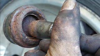 98 ford expedition lower ball joint replaced with zero experience vanlife diy [upl. by Ettenay45]