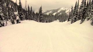 Skiing in Whitefish Montana Big Mountain Russs Street [upl. by Ivy401]