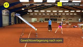 Tennistraining Übungen an der mobilen Tenniswand HitPartner [upl. by Yht]