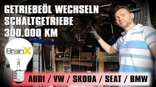 Getriebeöl wechseln Schaltgetriebe 6 Gang Audi VW BMW Anleitung DIY [upl. by Nidroj]