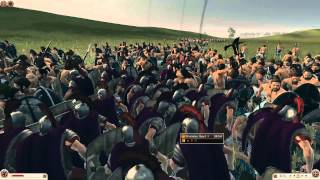 Rome 2 160 Praetorians vs 3040 Levy Freeman [upl. by Goodden187]