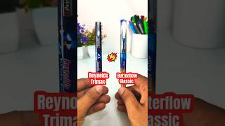 Reynolds Trimax Vs Butterflow classic roller🖊 Which one is betterpenstationerymusic beatsremix [upl. by Ertnod]