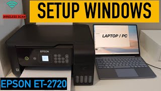 Epson EcoTank ET2720 Setup Windows Laptop  PC [upl. by Dlopoel]