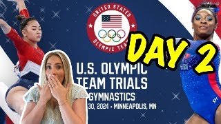 USA Womens Gymnastics Olympic Trials Day 2 WATCH PARTY with Mykayla Skinner [upl. by Adnawahs]