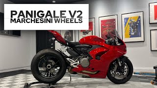 Panigale V2 Gets Marchesini Forged Wheels [upl. by Ileane]