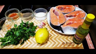 Saumon Au four secret de la marinade Recette facile 😋اعطيك سر تحضير سمك السلمون بطريقة لذيذة [upl. by Miguelita]