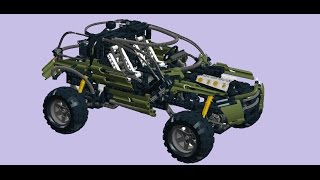 Lego technic 8466  4 X 4 Off Roader  LDD speed build [upl. by Oinolopa950]