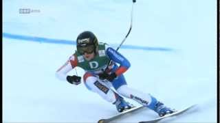 10022013 Ski Alpin WM AbfahrtDownhill Schladming Lara Gut im Pech [upl. by Nylirehs]