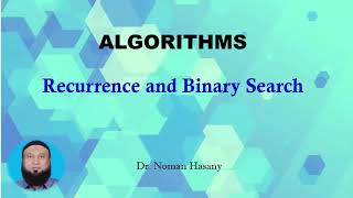 Recurrence formula and Complexity of Binary Search [upl. by Flinn336]