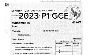 2023 GCE Mathematics paper 1 [upl. by Starbuck]