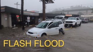 Flash flood 234 Mission Gorge road San Diego [upl. by Lancelle]