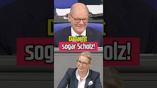 Alice Weidel bringt sogar Scholz zum Lachen aliceweidel [upl. by Llydnek602]