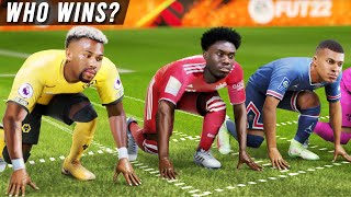 FIFA 22 PACESPEED TEST  Who is the fastest player in the game [upl. by Ikim105]