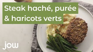 Recette du steak haché purée amp haricots verts [upl. by Tracey681]