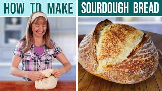 SOURDOUGH BREAD RECIPE For Beginners  clear nonrambling instructions [upl. by Dnalel37]