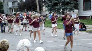 Fairport Harbor Oh Mardi Gras Parade High School Band 2009 [upl. by Rena]