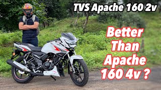 2022 TVS Apache 160 2v Review  Better Than Apache 160 4v [upl. by Ahsenot]