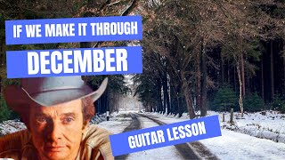 If We Make it Through December by Merle Haggard Guitar Lesson Guitar Chords and Lyrics [upl. by Airretnahs]