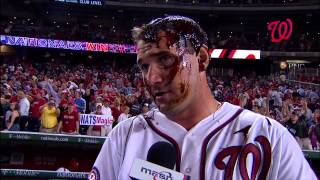 Dan Kolko talks with Ryan Zimmerman after his walkoff homer [upl. by Aggie787]