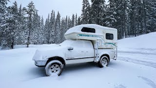 Buried in a Snowstorm  Staying Warm amp Cozy in my Camper [upl. by Kciwdahc]