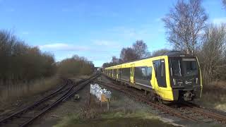 Bidston Railway Station 777003 Merseyrail arriving at P1 on 2W17 on the 24th February 2024 [upl. by Quintin]