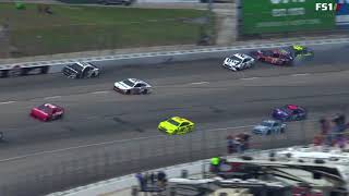 Denny Hamlin amp Aric Almirola Cause A Big Crash At Texas 2018 [upl. by Salema]