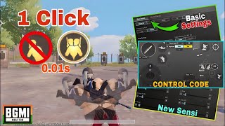 New🔥Best Sensitivity  Control CODE 5 Finger FASTER PLAYER  Perfect BGMI Settings Guide [upl. by Yeleen]