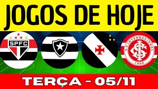 JOGOS DE HOJE  DESTA TERÇAFEIRA 05112024  JOGOS DE HOJE AO VIVO BRASILEIRÃO 2024  JOGO DE HOJE [upl. by Mano]