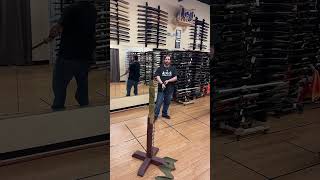 Cutting with the Dragon King Pine Crane katana [upl. by Riana]