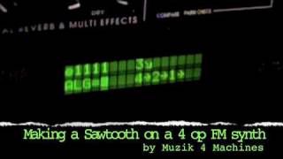 Tutorial Making a sawtooth bass on a 4 op FM synth TX81z [upl. by Orferd325]