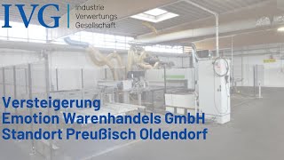 Versteigerung Emotion Warenhandels GmbH Standort Preußisch Oldendorf I IVG [upl. by Gnoh981]