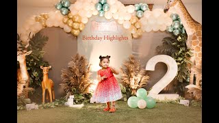 Cinematic Birthday Highlights 2024  2nd Birthday Celebration Theeranadhi [upl. by Moersch912]