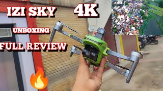 IZI SKY FLY 4K Drone unboxing and Review🔥 drone [upl. by Enihpets]